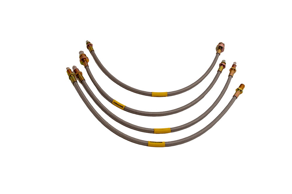 Braided Brake Hose Kit - EXTENDED - Land Rover 90/110 & Defender (L316) - Brake Hydraulic Parts