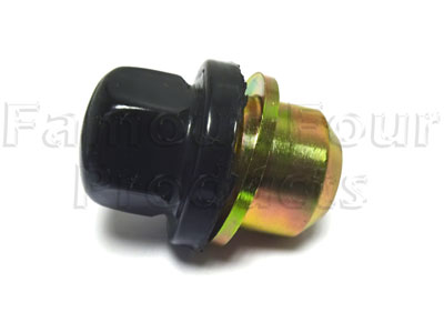 Wheel Nut for Alloy Wheels - Black Capped - Classic Range Rover 1970-85 Models - Tyres, Wheels and Wheel Nuts