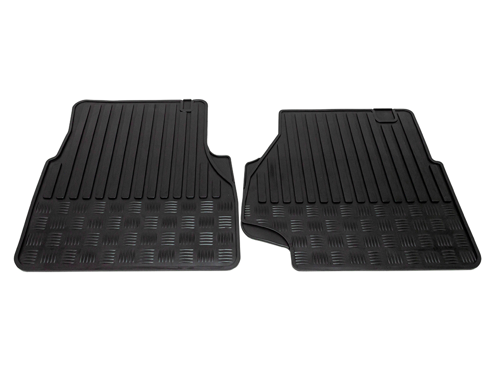 Front Footwell Rubber Floor Mats - Land Rover 90/110 & Defender (L316) - Interior Accessories