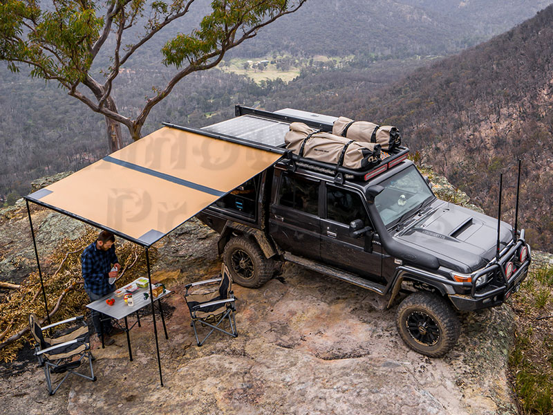 ARB Awning - Black Aluminium - With LED Light Strip - Land Rover Discovery 5 (2017 on) (L462) - Off-Road